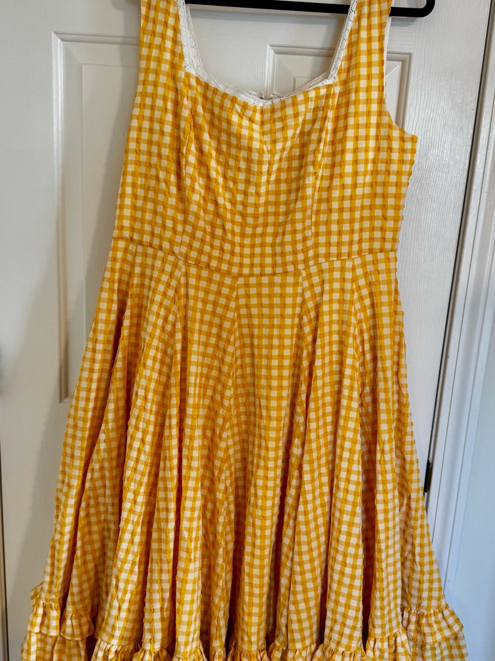 JessaKae Yellow Gingham Daze Women's Dress NWT